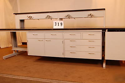 Laboratory / lab cabinets island w/ counter top