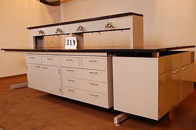 Laboratory / lab cabinets island w/ counter top