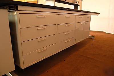 Laboratory / lab cabinets island w/ counter top