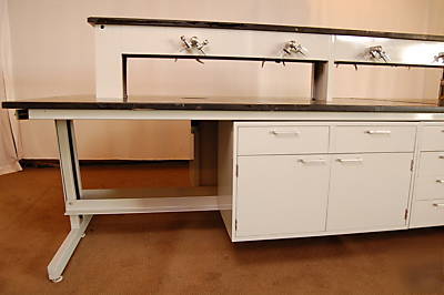 Laboratory / lab cabinets island w/ counter top