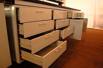 Laboratory / lab cabinets island w/ counter top