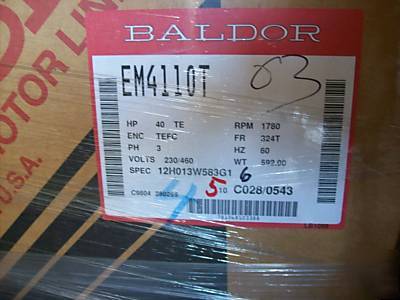 New baldor industrail electric motor ,cat.no. EM4110T