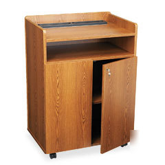 Safco executive mobile presentation standbeverage cart