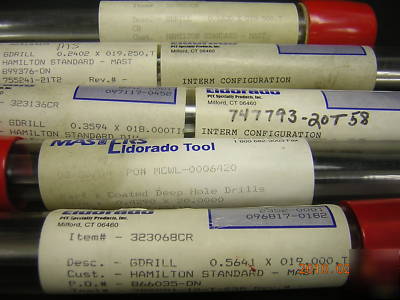 Lot/51 eldorado gundrills gun drills deep hole 1