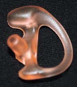 2 medium earmold earpiece ear lobe acoustic coiled tube