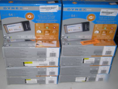 20 dynex 54MBPS 802.11B wireless g notebook card dx-