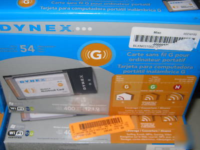 20 dynex 54MBPS 802.11B wireless g notebook card dx-