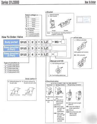 6 smc - series SYJ3000 solenoid pilot valve ** **