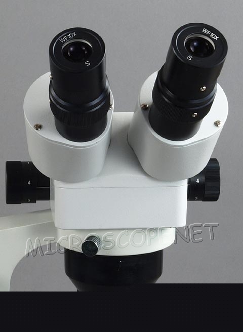 Binocular stereo zoom microscope 5X~80X with boom stand