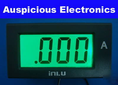 Digital green lcd amp panel meter dc 0~5A