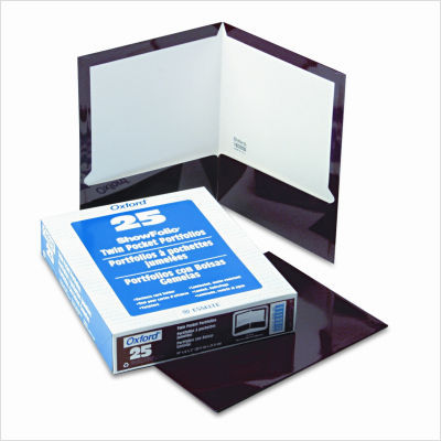 High gloss laminated folder, 100-sheet capacity, maroon