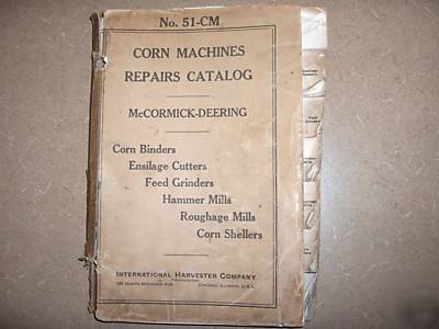 Mccormick deering corn sheller machines parts manual