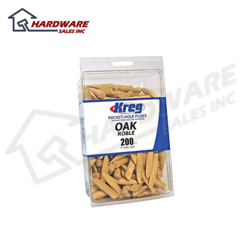 New kreg p-oak-200 pocket hole oak wood plugs 200 pack 