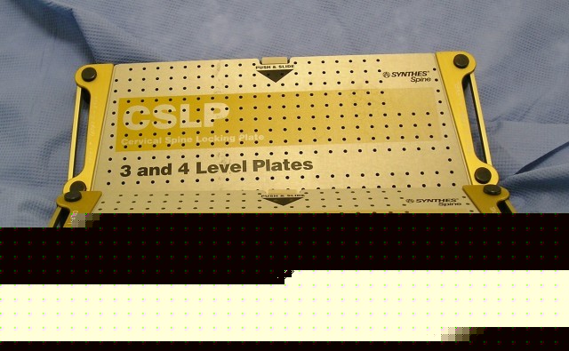 Synthes cervical spine locking plate set, cslp