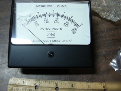 New associated research 2201 meg chek panel meter