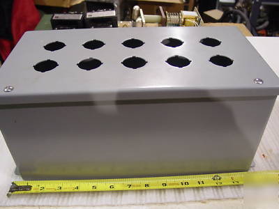 New austin 10 hole hc pb box w/panel 13.5 x 6.75 X6.25 
