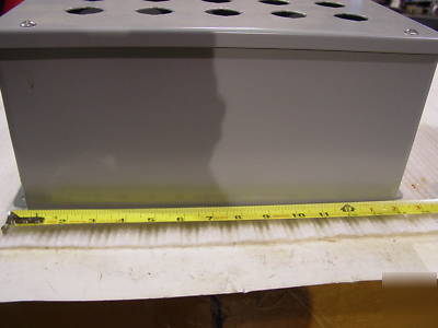 New austin 10 hole hc pb box w/panel 13.5 x 6.75 X6.25 
