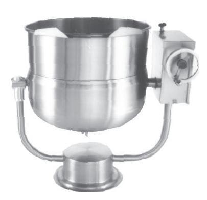 New intek direct steam kettle-tilting pedestal-40 gal - 