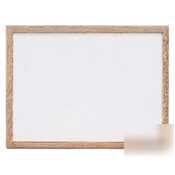 Quartet marker board - 4' x 3' - oak frame - white