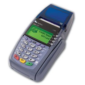 Verifone VX510LE credit card terminal & 6 rolls paper