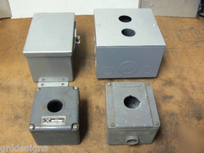 4 electrical boxes â˜…1 & 2 button & hinged â˜…square d â˜…a