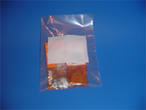 9X12 3 mil clear poly bags w/white block for marking