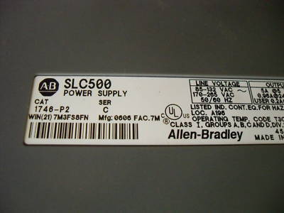 Allen bradley 1746-A10 slc 500 10 slot rack ,used