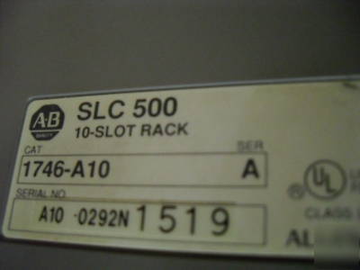 Allen bradley 1746-A10 slc 500 10 slot rack ,used