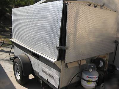 Custom built hot dog cart snack cart