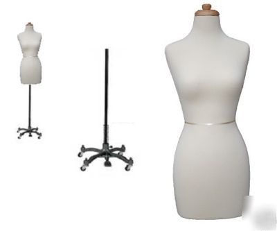 Ladies/ female natural jersey form / mannequin w/ base
