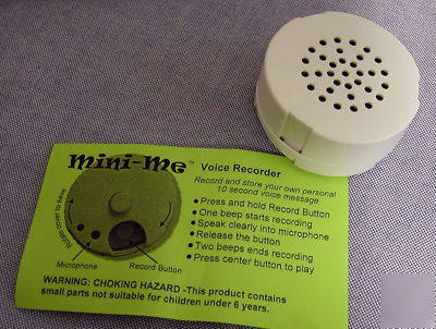 Mini voice recorder - 10 pack - great for dolls, crafts