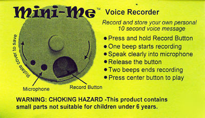 Mini voice recorder - 10 pack - great for dolls, crafts