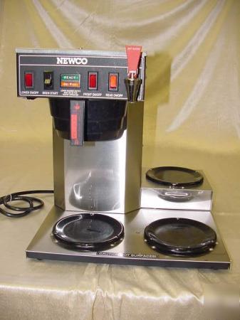 New co ace-lp 3 burner coffee machine w hot water faucet