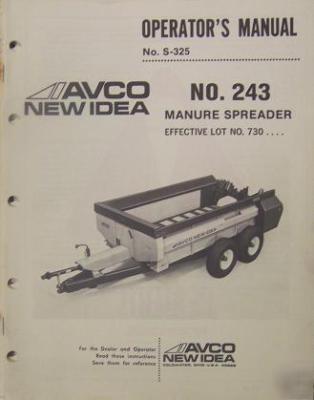 New idea 243 manure spreader operator manual