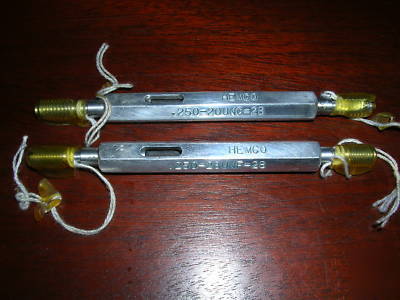 New set of 8 hemco thread gages to be 