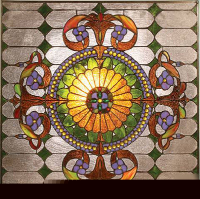 New stained glass restaurant office home wall art panel 