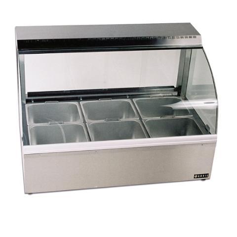 New vollrath hot food bar, 3 division, 110 volt, 