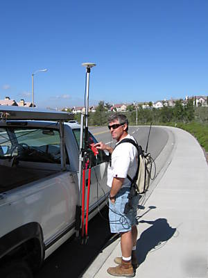 Truck rack to carry a gps rod for land surveying