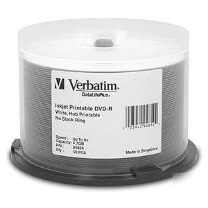 Verbatim 94854 -50PK dvd-r 8X 4.7GB white