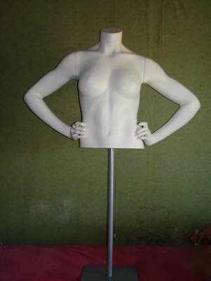  silvestri ca,co fiberglass female torso with stand