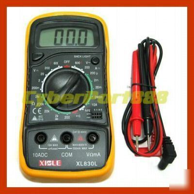 Digital lcd multimeter voltmeter ammeter backlight ohm