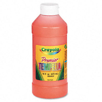 Binney & smith premier tempera paint, orange, 16 ounces