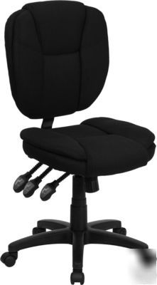 Black fabric multi function task chair free shipping