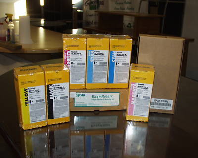 Encad novajet 1000I printer + ink, cartridges, & paper