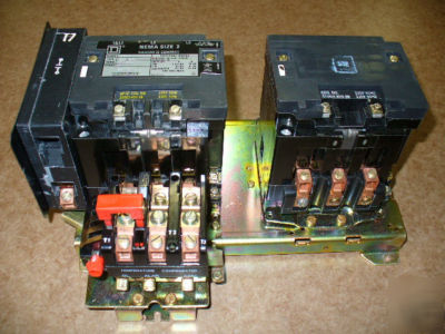 Reversing motor starter nema size 2 sq. d class 8736