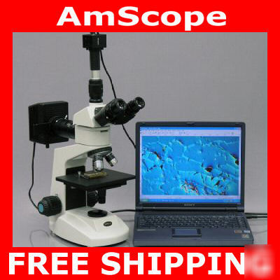 Trinocular metallurgical compound microscope +3M camera