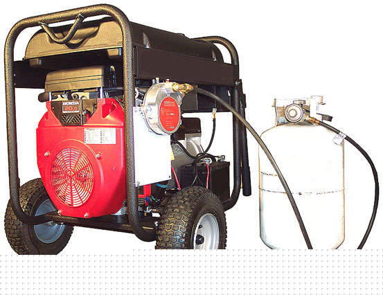 Triple-fuel honda powered 13,750 watt generator