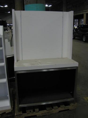 Wired electric showcase display case barber stand lot
