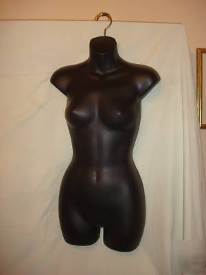 4 female 3/4 mannequins torso black metal hook 30