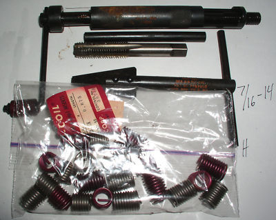 Helicoil taps, inserts, & installing tools, many sizes